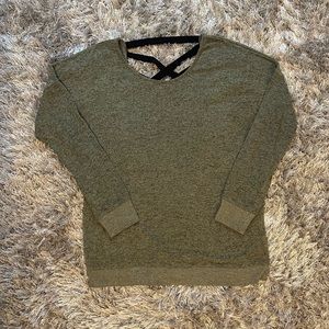Forest Green Long-Sleeve Lightweight Sweatshirt - Flirtitude